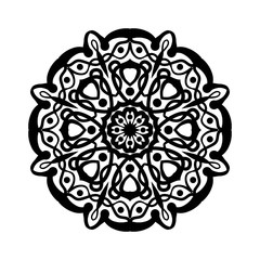 Mandala. Ethnic decorative elements. Hand drawn background. Big flower bud