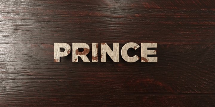 Prince - grungy wooden headline on Maple  - 3D rendered royalty free stock image. This image can be used for an online website banner ad or a print postcard.