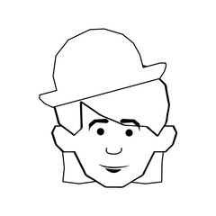 man doodle cartoon icon image vector illustration design 