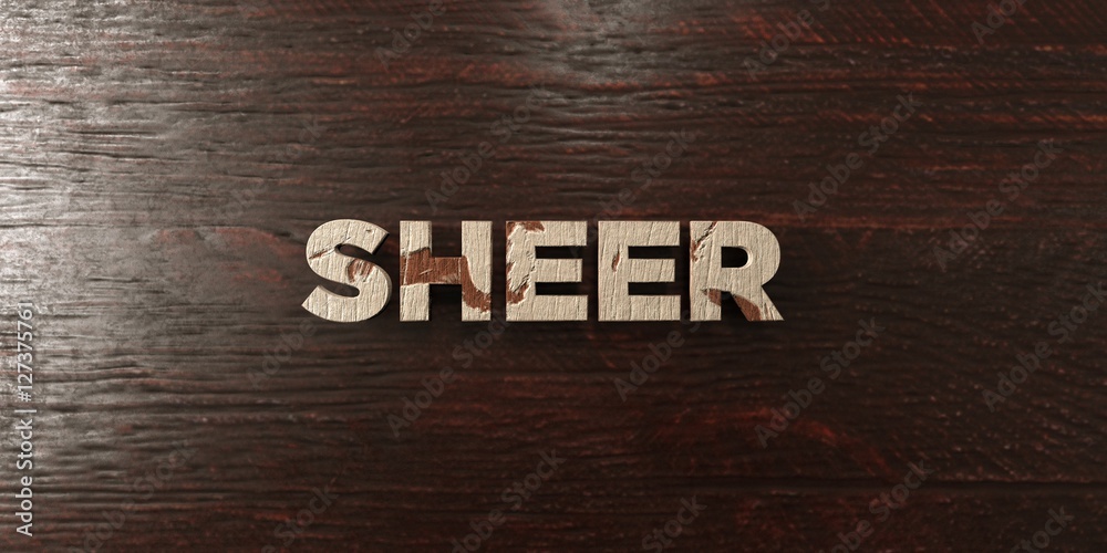 Fototapete sheer - grungy wooden headline on maple - 3d rendered royalty free stock image. this image can be us