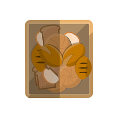 bread fresh bakery icon vector illustration graphic design