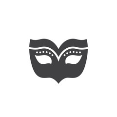 Masquerade mask icon vector, filled flat sign, solid pictogram isolated on white, logo illustration