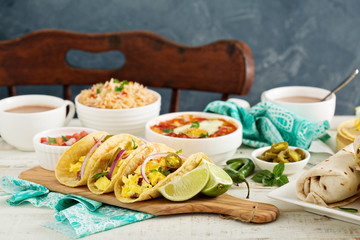Breakfast tacos with eggs