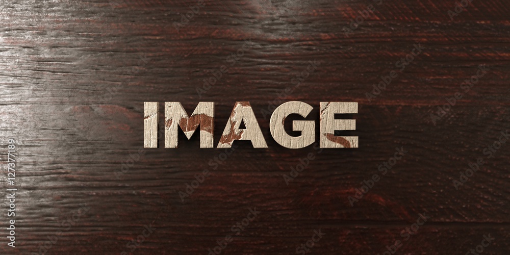 Fototapete image - grungy wooden headline on maple - 3d rendered royalty free stock image. this image can be us