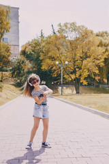 girl on a walk