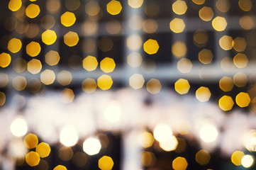 Christmas lights and stars without focus or bokeh background