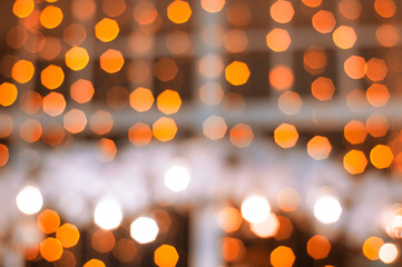 Fototapeta premium Christmas lights and stars without focus or bokeh background