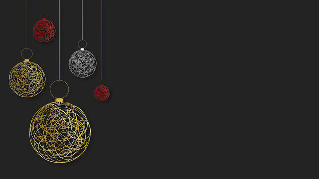 bannière boules de noël,décoration