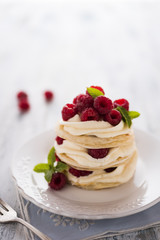Raspberries mille feuille