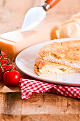 Cheese focaccia bread. 