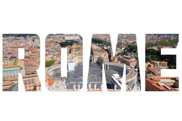 Rome - postcard word