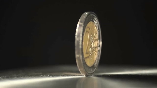 swiss and euro coin rotating