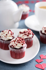 Red velvet cupcakes for Valentines Day