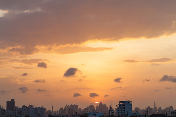 Naklejka premium Sunset and sunrise
