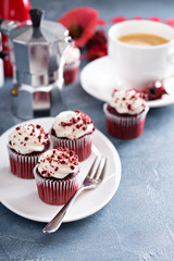 Red velvet cupcakes for Valentines Day