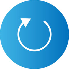 refresh icon flat design blue