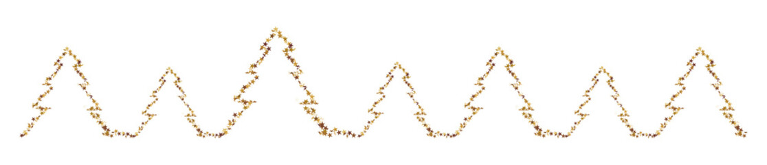 Banner Tannenbäume aus goldenen Sternen
