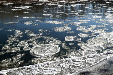 freezing on the river