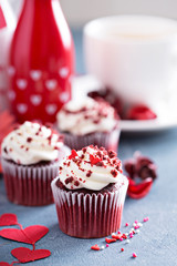 Red velvet cupcakes for Valentines Day
