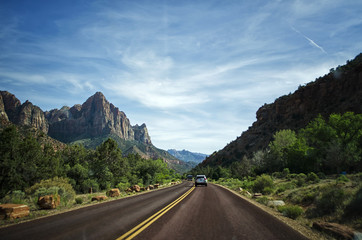 Road Leading to Mountains