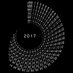 2017 spiral calendar