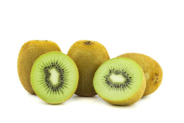 Kiwi fruit isolated on white background cutout