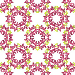 Fototapeta na wymiar Nice colorful Mandala. Vector Seamless Pattern. 