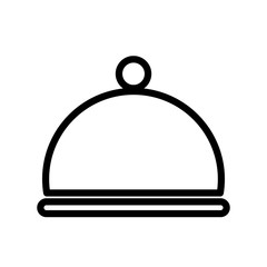 restaurant dome cloche icon vector illustration graphic design