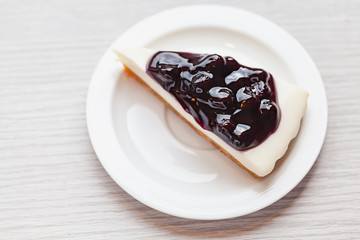 A blueberry cheese pie.