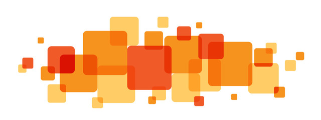 OVERLAPPING ORANGE SQUARES BANNER