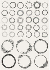 Hand drawn vector illustration - Laurels and wreaths. Design elements for invitations, greeting cards, quotes, blogs, posters and more. Perfect For Wedding Frames.