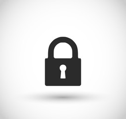 Padlock icon vector