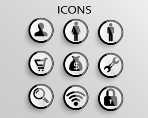 Set of web icons design elements vector illustration