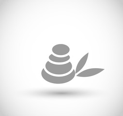 Spa stones icon vector