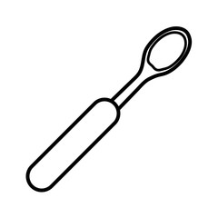 kitchen spoon utensil icon vector illustration graphic design