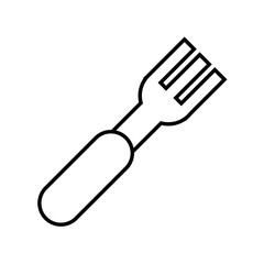 isolated fork cutlery icon vector illustration graphic design