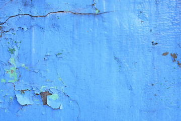 Fototapeta premium Blue paint with cracks