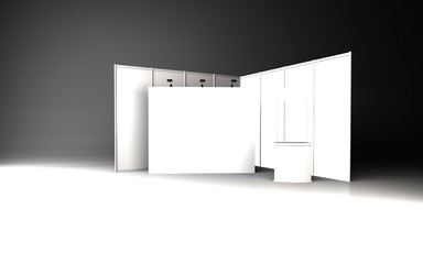 
Trade exhibition stand, Exhibition round, 3D rendering 