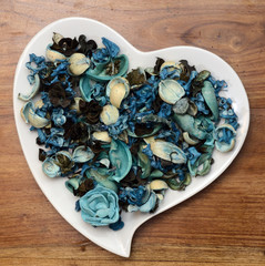 Blue potpourri background