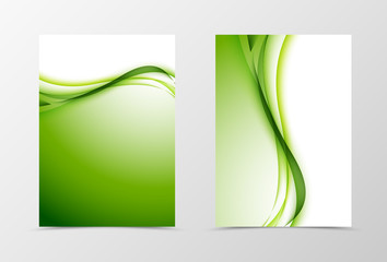 Front and back wavy flyer template design