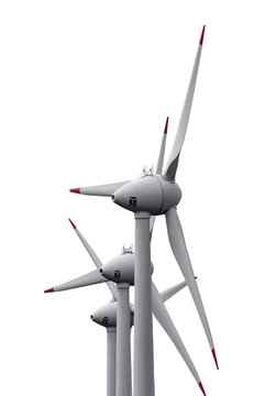 Windkrafträder Freigestellt Emden