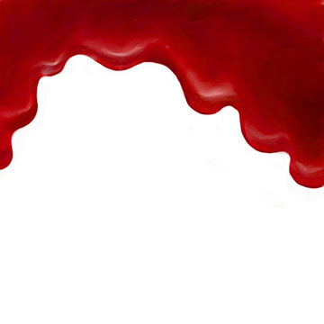 blood flowing, in motion, blood trickling down, isolated