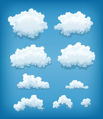 Clouds Set On Blue Sky Background
