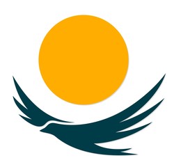 logo of flying bird. 