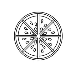 Delicious orange fruit icon vector illustration design