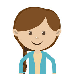woman character icon image vector illustration design 