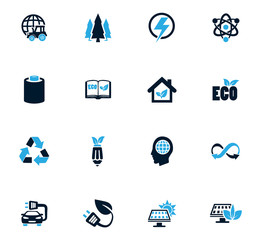 BIO Fuel industry icons set
