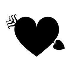 heart cartoon with arrow icon image vector illustration design 