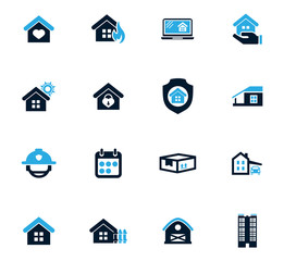 Real estate icons set