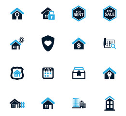 Real estate icons set